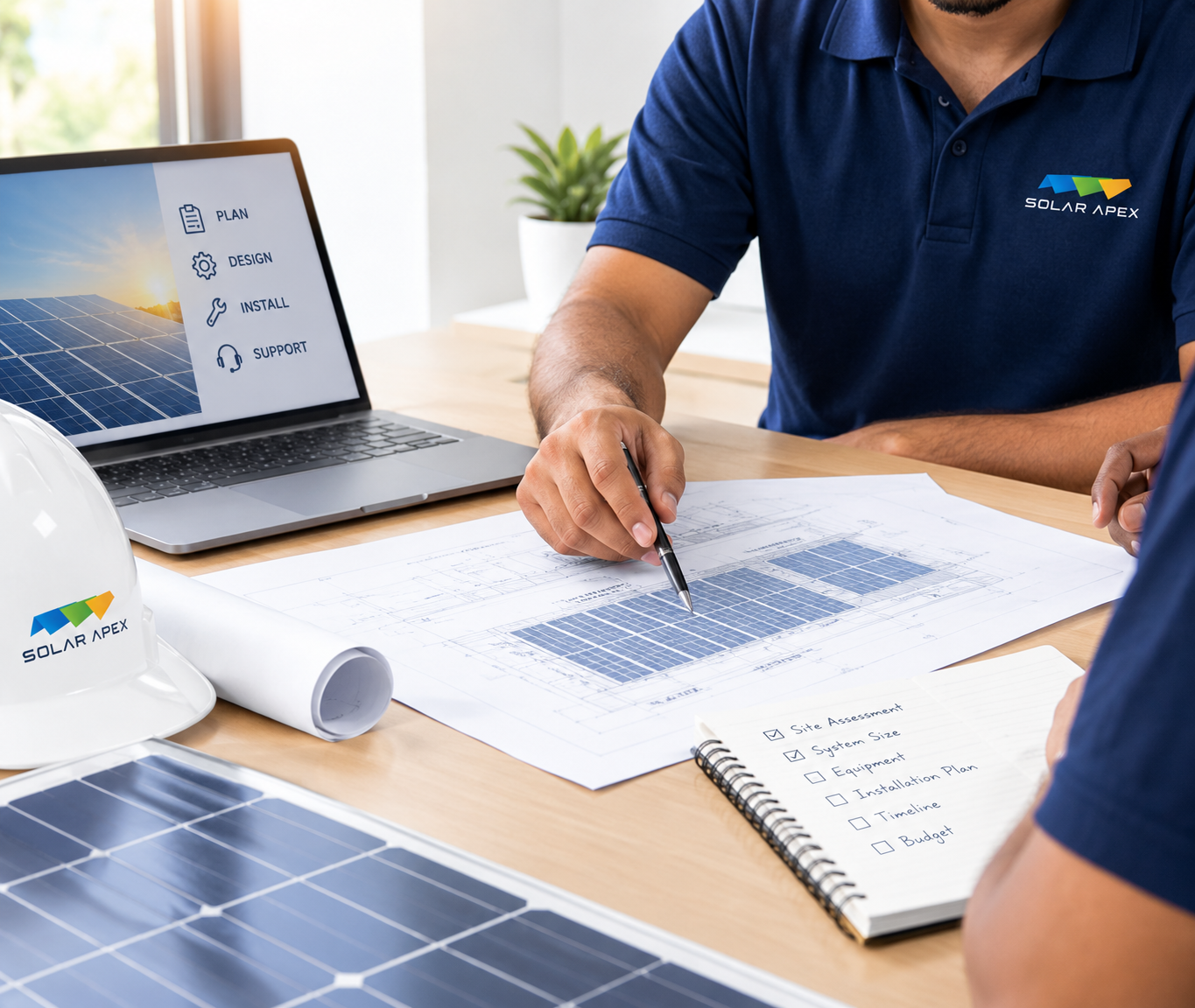 Solar Planning Team at Work